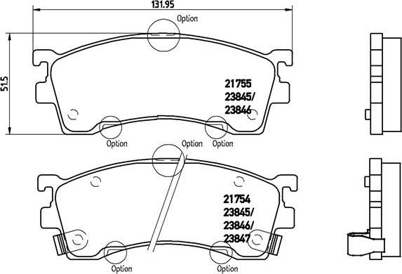 Brembo P 49 023 - Brake Pad Set, disc brake parts5.com