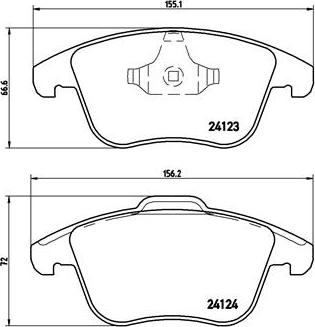 Brembo P 44 020X - Komplet zavornih oblog, ploscne (kolutne) zavore www.parts5.com