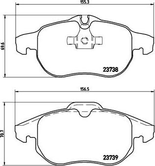 Brembo P 59 043X - Set placute frana,frana disc www.parts5.com