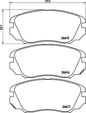 Brembo P 59 054X - Brake Pad Set, disc brake www.parts5.com