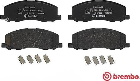 Brembo P 59 058 - Set placute frana,frana disc www.parts5.com