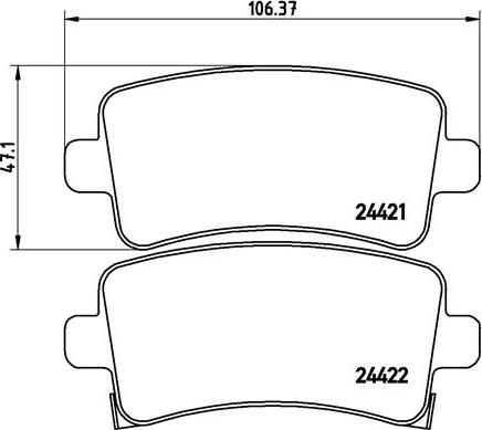 Brembo P 59 060 - Set placute frana,frana disc www.parts5.com