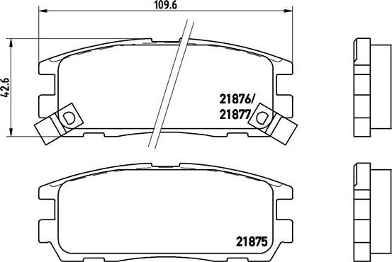 Brembo P 59 021 - Тормозные колодки, дисковые, комплект www.parts5.com