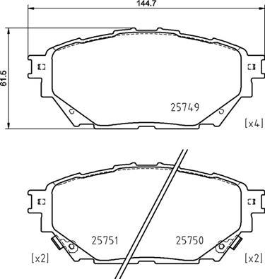 Brembo P 54 065 - Brake Pad Set, disc brake www.parts5.com