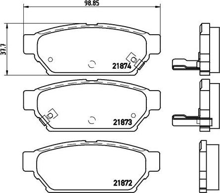 Brembo P 54 016 - Set placute frana,frana disc www.parts5.com