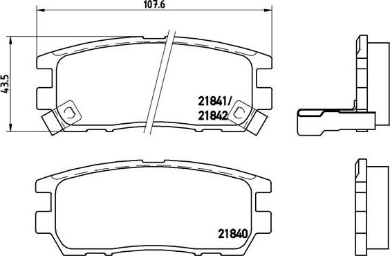 Brembo P 54 018 - Brake Pad Set, disc brake www.parts5.com