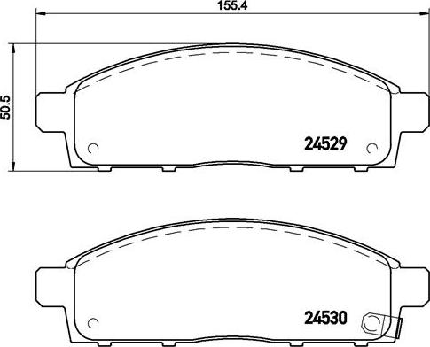 ADVICS-SEA B1N208T - Bremsbelagsatz, Scheibenbremse www.parts5.com