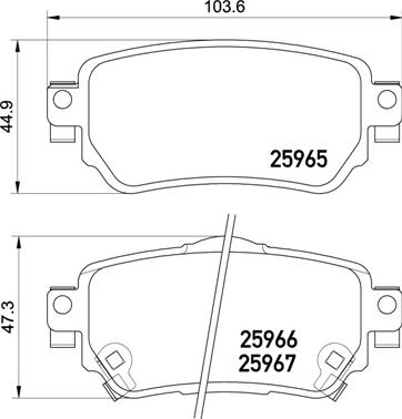 Brembo P 56 098 - Set placute frana,frana disc www.parts5.com