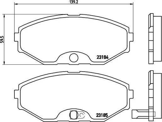 Brembo P 56 045 - Juego de pastillas de freno www.parts5.com