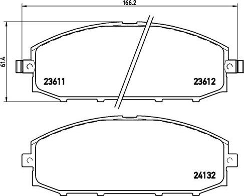 Brembo P 56 041 - Brake Pad Set, disc brake parts5.com