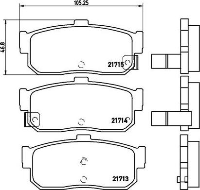 Brembo P 56 029 - Brake Pad Set, disc brake www.parts5.com