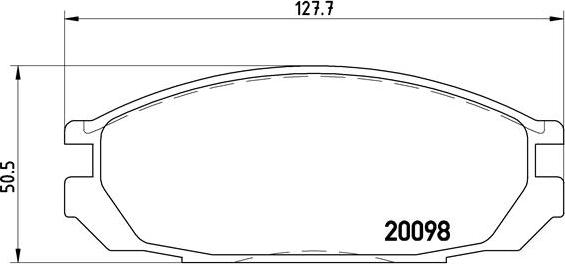 Brembo P 56 020 - Brake Pad Set, disc brake parts5.com