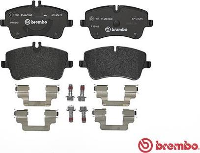 Brembo P 50 045 - Zestaw klocków hamulcowych, hamulce tarczowe www.parts5.com