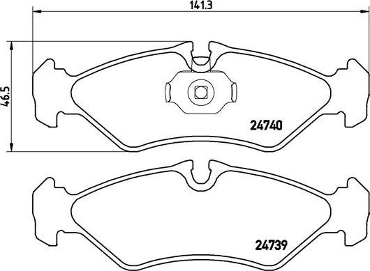 Brembo P 50 081 - Juego de pastillas de freno www.parts5.com