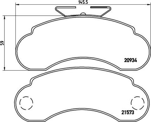 Brembo P 50 021 - Fékbetétkészlet, tárcsafék www.parts5.com