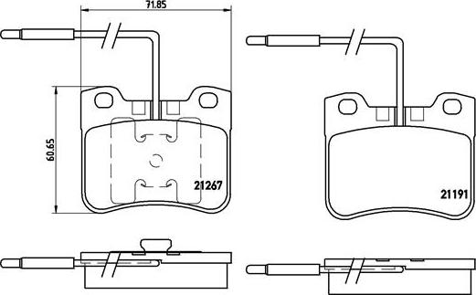 Brembo P 61 047 - Тормозные колодки, дисковые, комплект www.parts5.com