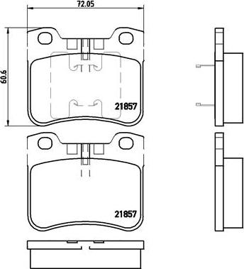 Brembo P 61 059 - Тормозные колодки, дисковые, комплект www.parts5.com