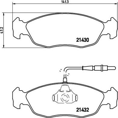 Brembo P 61 054 - Bremsbelagsatz, Scheibenbremse www.parts5.com