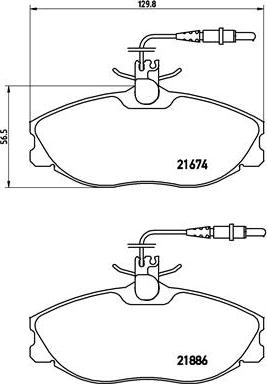 Brembo P 61 057 - Kit de plaquettes de frein, frein à disque www.parts5.com