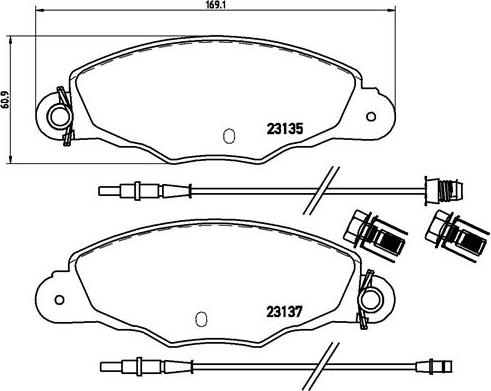 Brembo P 61 061 - Brake Pad Set, disc brake www.parts5.com