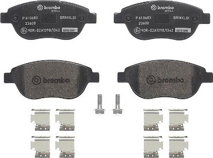 Brembo P 61 068X - Brake Pad Set, disc brake www.parts5.com