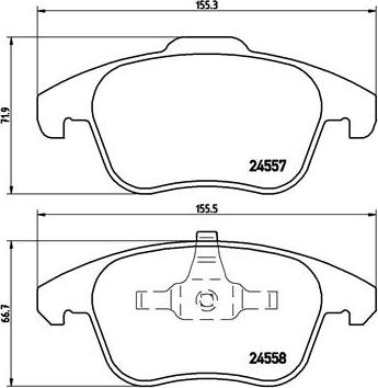 Brembo P 61 086 - Set placute frana,frana disc www.parts5.com