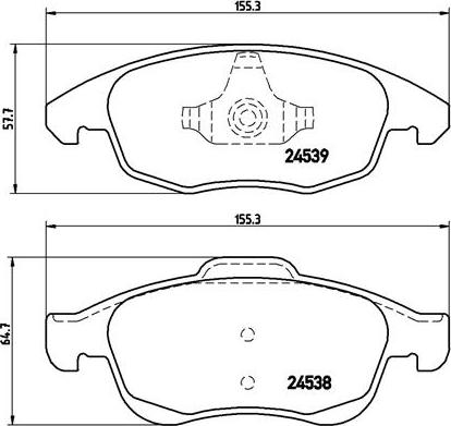 Brembo P 61 083 - Brake Pad Set, disc brake www.parts5.com