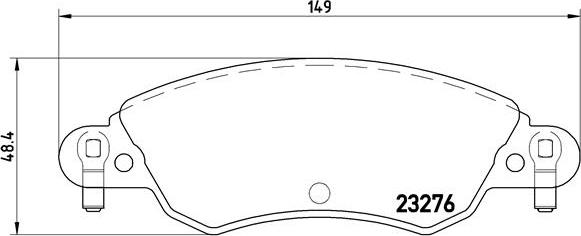 Brembo P 61 070 - Brake Pad Set, disc brake www.parts5.com