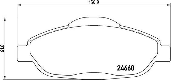 Brembo P 61 101X - Piduriklotsi komplekt,ketaspidur www.parts5.com