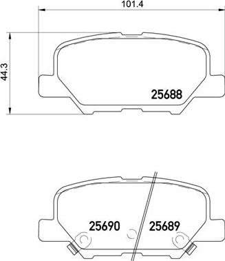 Brembo P 61 111 - Juego de pastillas de freno www.parts5.com