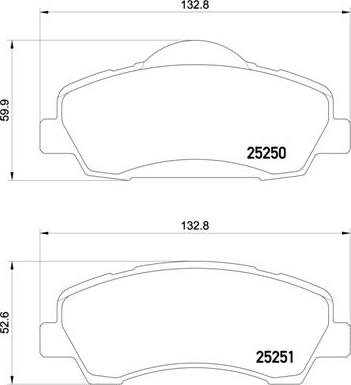 Brembo P 61 113 - Brake Pad Set, disc brake www.parts5.com