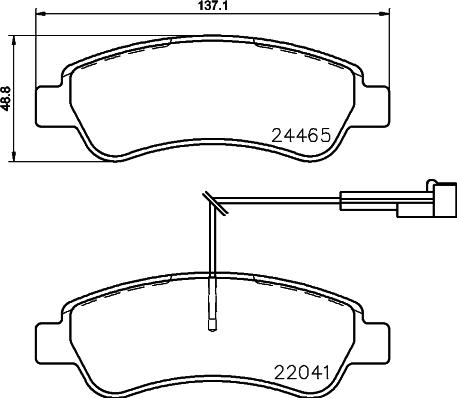 Brembo P 61 125 - Juego de pastillas de freno www.parts5.com