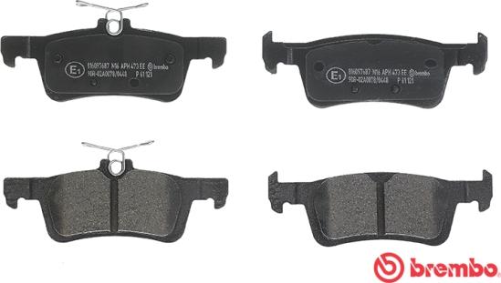 Brembo P 61 121 - Brake Pad Set, disc brake www.parts5.com