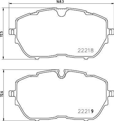 Brembo P 61 128 - Brake Pad Set, disc brake www.parts5.com