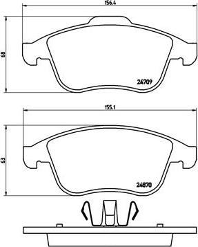 Brembo P 68 045 - Kit de plaquettes de frein, frein à disque www.parts5.com