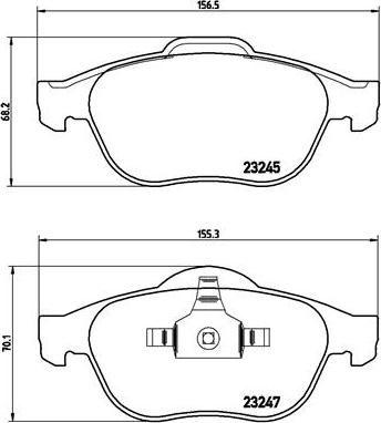 Brembo P 68 040 - Тормозные колодки, дисковые, комплект www.parts5.com