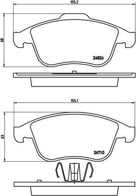 Brembo P 68 047X - Komplet pločica, disk-kočnica www.parts5.com