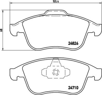 Brembo P 68 052 - Komplet pločica, disk-kočnica www.parts5.com