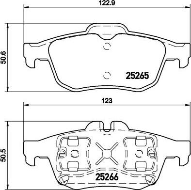 Brembo P 68 057 - Sada brzdových platničiek kotúčovej brzdy www.parts5.com