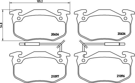 Brembo P 68 015 - Brake Pad Set, disc brake www.parts5.com