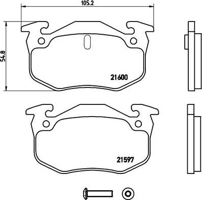 Brembo P 68 018 - Σετ τακάκια, δισκόφρενα www.parts5.com