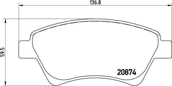 Brembo P 68 034 - Juego de pastillas de freno www.parts5.com