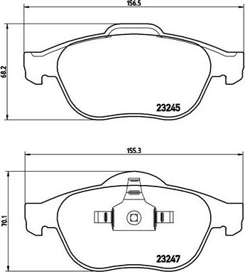 Brembo P 68 030 - Fren balata seti, diskli fren www.parts5.com