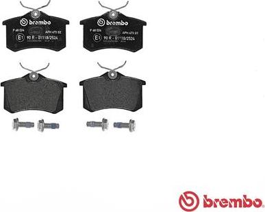 Brembo P 68 024 - Bremsbelagsatz, Scheibenbremse www.parts5.com