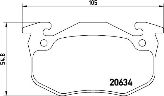 Brembo P 68 020 - Bremsbelagsatz, Scheibenbremse www.parts5.com