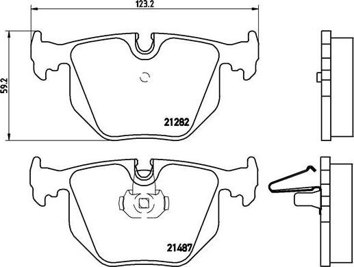 Brembo P 06 044 - Juego de pastillas de freno www.parts5.com