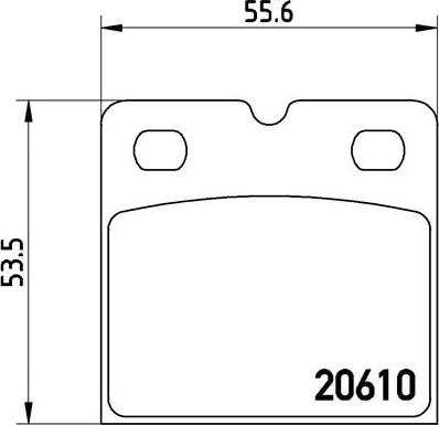 Brembo P 02 001 - Brake Pad Set, disc parking brake www.parts5.com