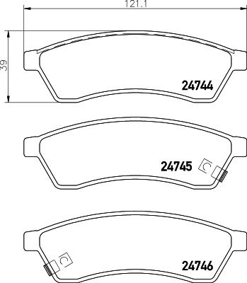 Brembo P 10 060 - Brake Pad Set, disc brake www.parts5.com