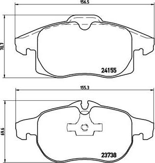 Brembo P 10 011 - Set placute frana,frana disc www.parts5.com