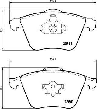 Brembo P 10 012 - Komplet zavornih oblog, ploscne (kolutne) zavore www.parts5.com